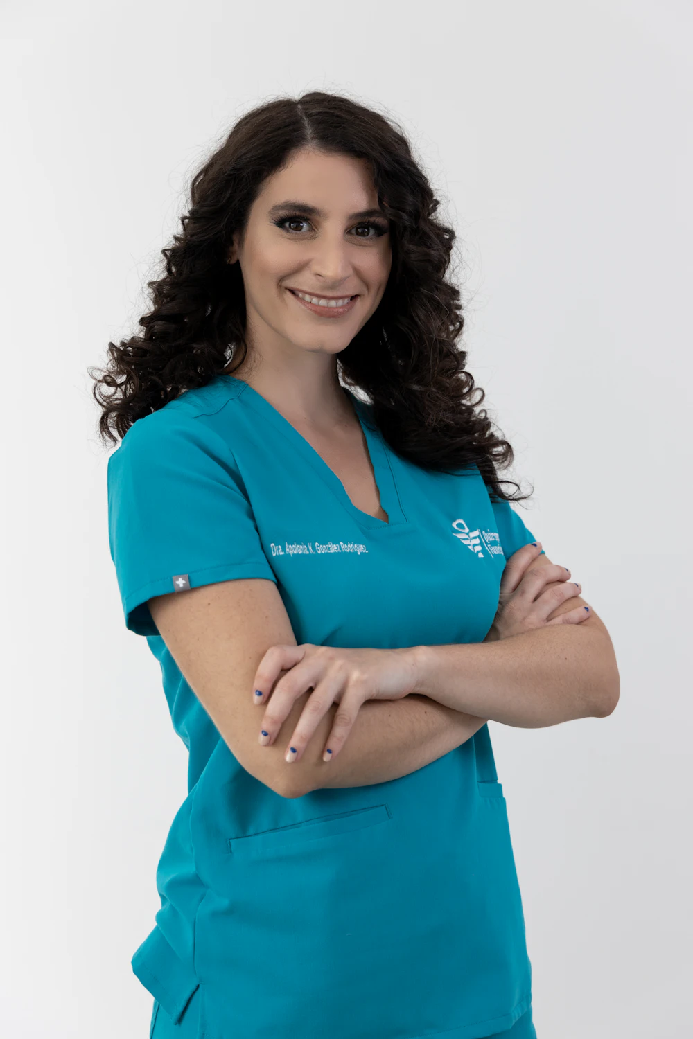 Stock portrait illustrating the fictional Dr. Sophie Laurent